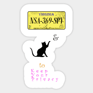 Keep Your Privacy With Cat Sticker